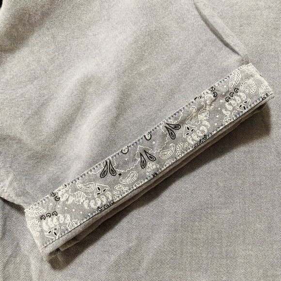 RETROFIT Light blue chambray men's short-sleeve shirt ~ Denim LARGE XL 1X top - Picture 5 of 12